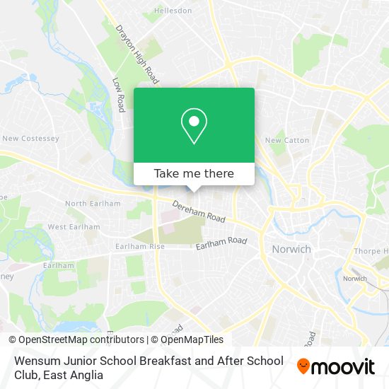 Wensum Junior School Breakfast and After School Club map