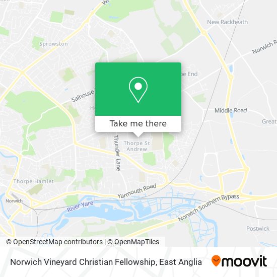 Norwich Vineyard Christian Fellowship map