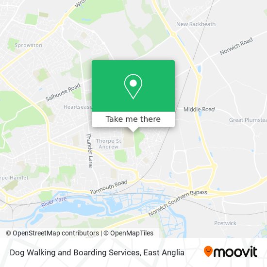 Dog Walking and Boarding Services map