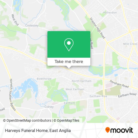 Harveys Funeral Home map