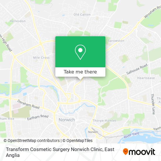 Transform Cosmetic Surgery Norwich Clinic map