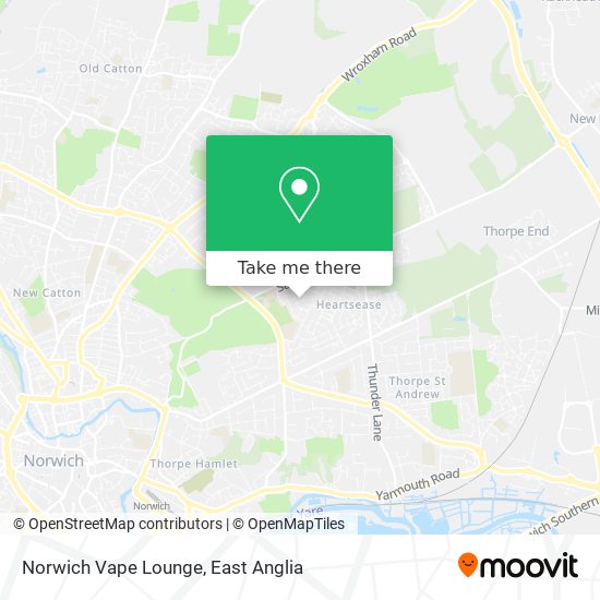 Norwich Vape Lounge map