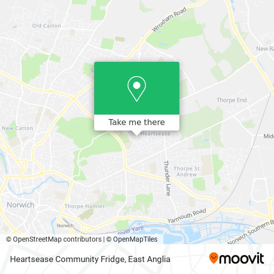 Heartsease Community Fridge map