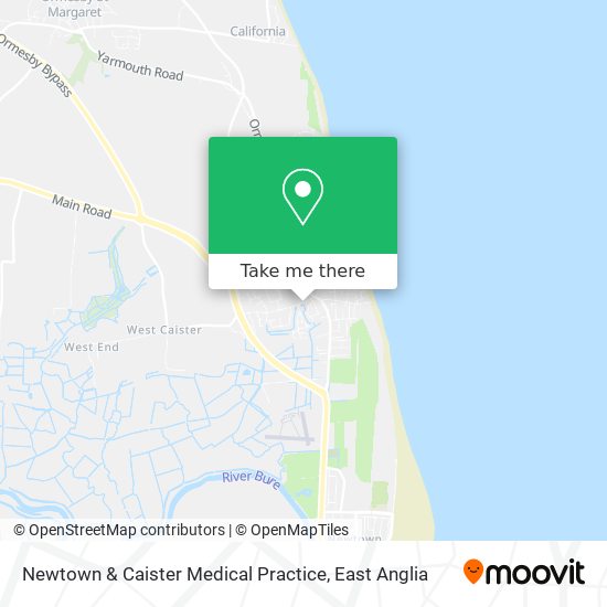 Newtown & Caister Medical Practice map