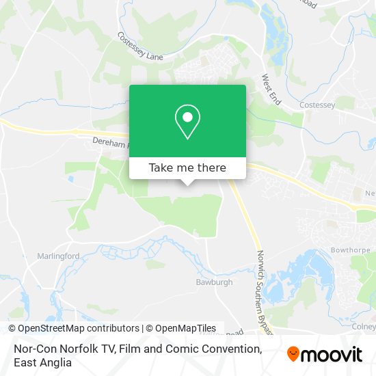 Nor-Con Norfolk TV, Film and Comic Convention map