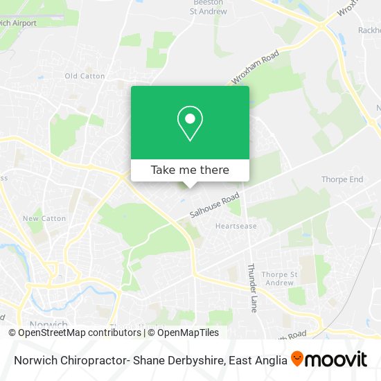 Norwich Chiropractor- Shane Derbyshire map