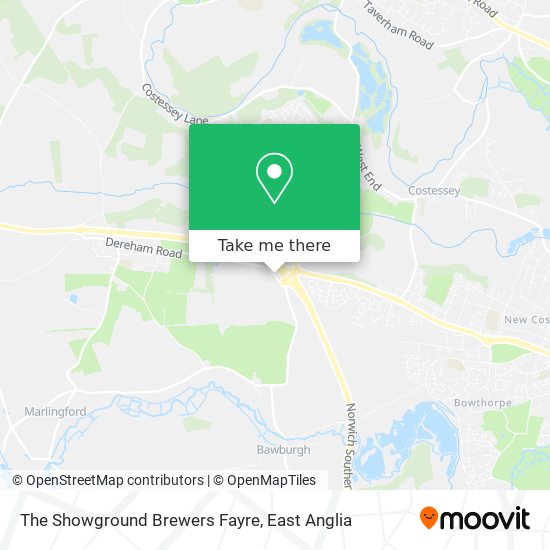 The Showground Brewers Fayre map