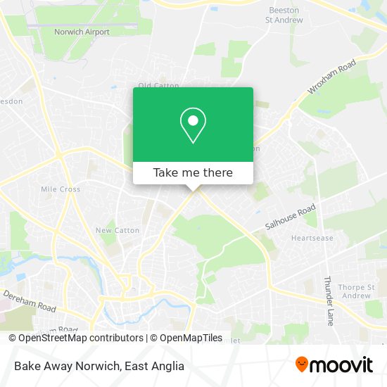 Bake Away Norwich map