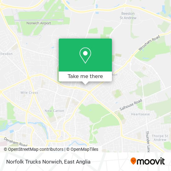 Norfolk Trucks Norwich map