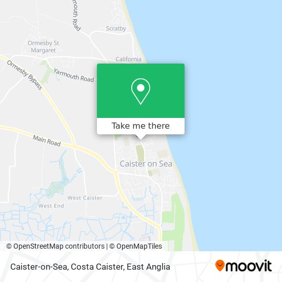 Caister-on-Sea, Costa Caister map