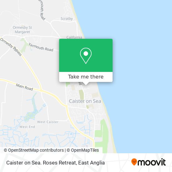 Caister on Sea. Roses Retreat map