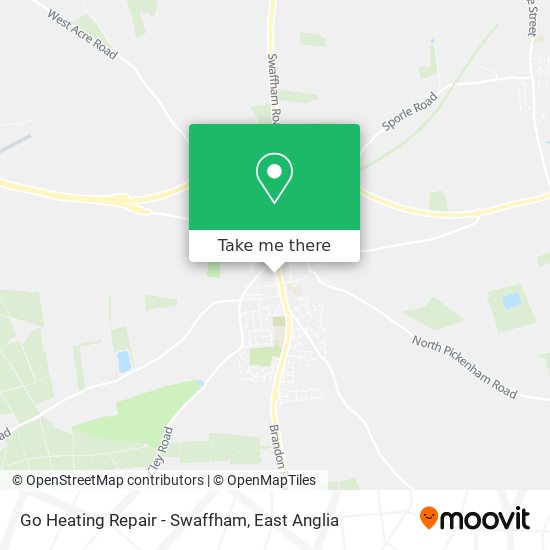 Go Heating Repair - Swaffham map
