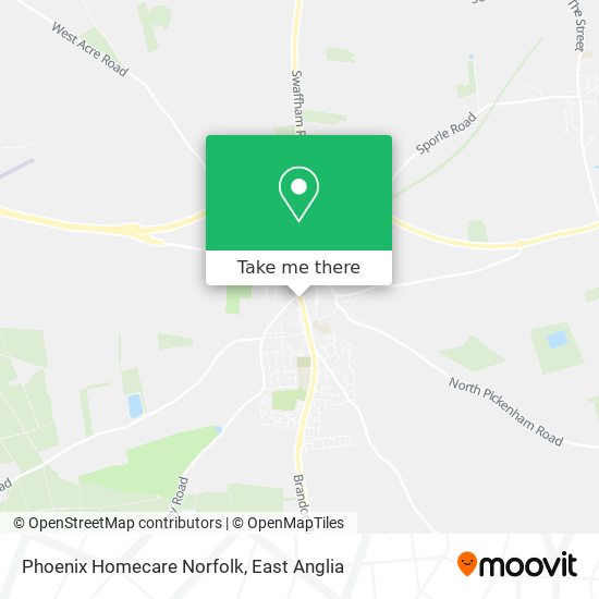 Phoenix Homecare Norfolk map