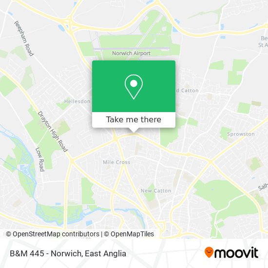 B&M 445 - Norwich map