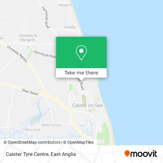 Caister Tyre Centre map