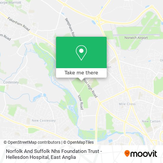 Norfolk And Suffolk Nhs Foundation Trust - Hellesdon Hospital map