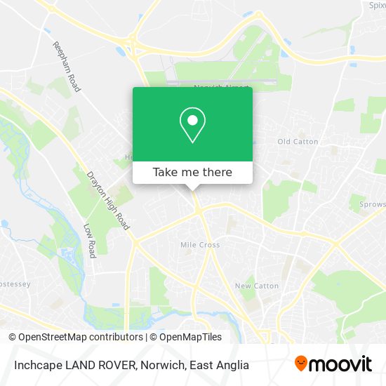 Inchcape LAND ROVER, Norwich map