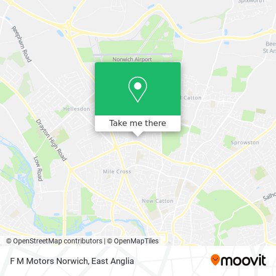 F M Motors Norwich map