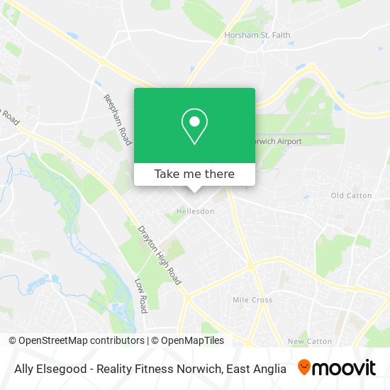 Ally Elsegood - Reality Fitness Norwich map