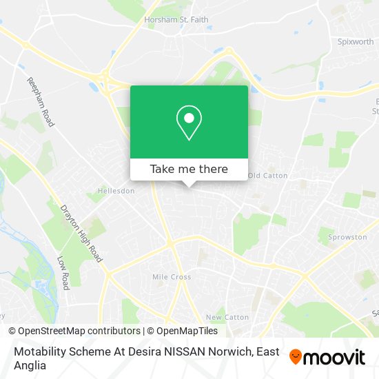 Motability Scheme At Desira NISSAN Norwich map