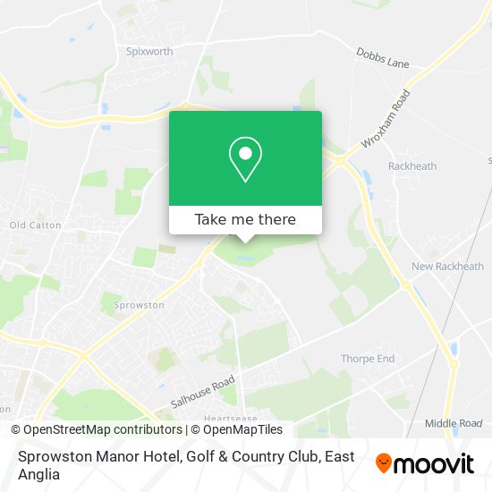 Sprowston Manor Hotel, Golf & Country Club map