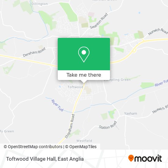 Toftwood Village Hall map