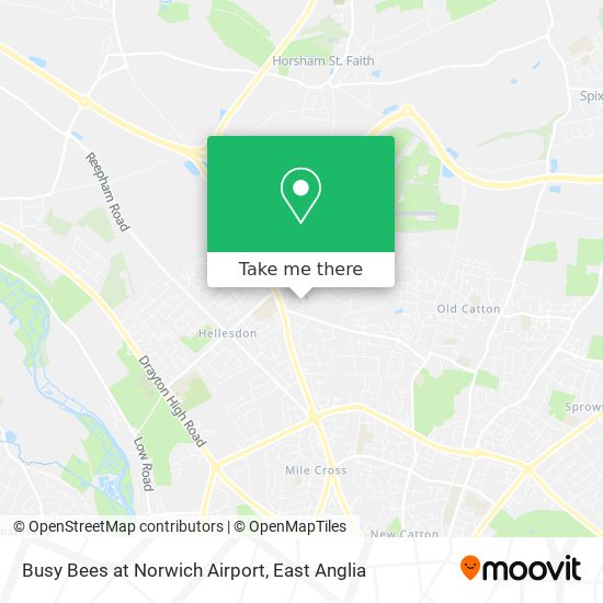 Busy Bees at Norwich Airport map