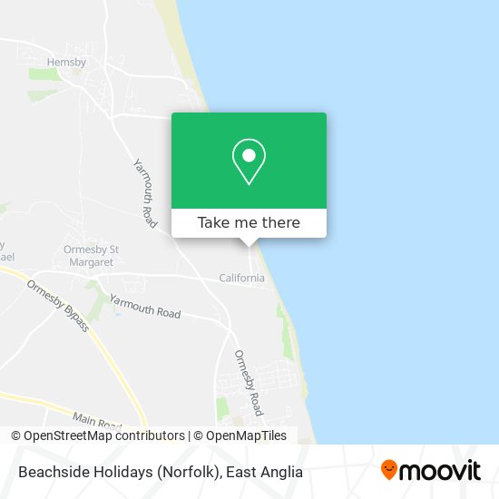 Beachside Holidays (Norfolk) map