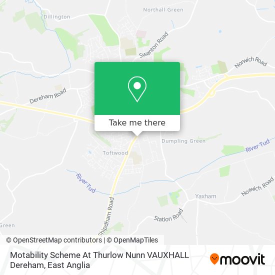 Motability Scheme At Thurlow Nunn VAUXHALL Dereham map