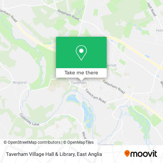Taverham Village Hall & Library map