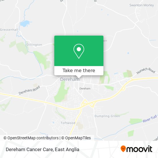 Dereham Cancer Care map