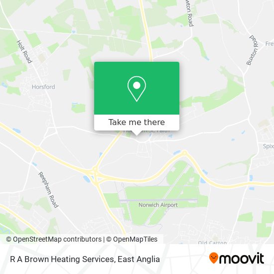 R A Brown Heating Services map