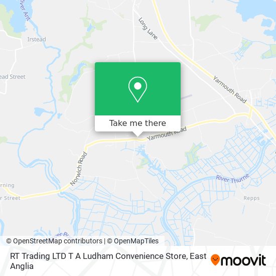 RT Trading LTD T A Ludham Convenience Store map