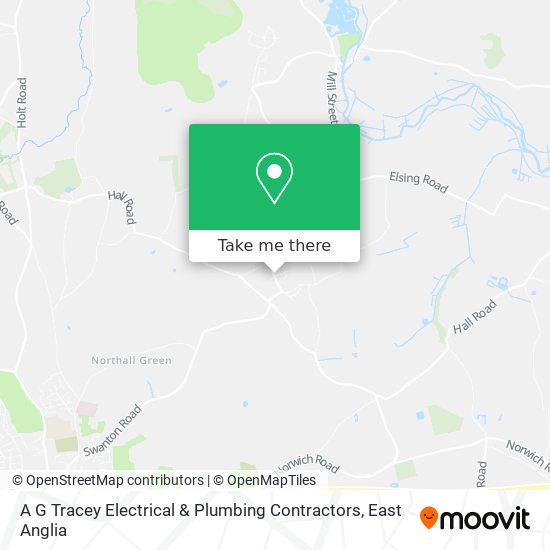 A G Tracey Electrical & Plumbing Contractors map