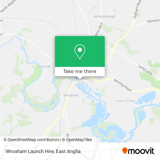 Wroxham Launch Hire map