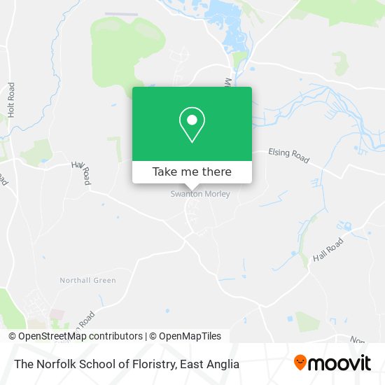The Norfolk School of Floristry map