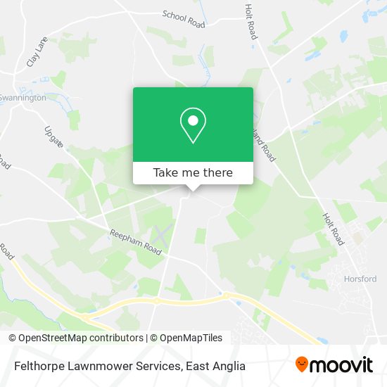 Felthorpe Lawnmower Services map