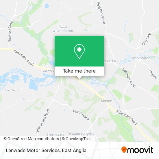 Lenwade Motor Services map
