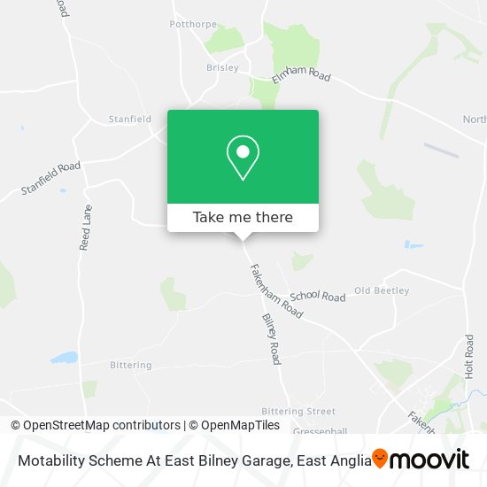 Motability Scheme At East Bilney Garage map