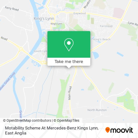 Motability Scheme At Mercedes-Benz Kings Lynn map