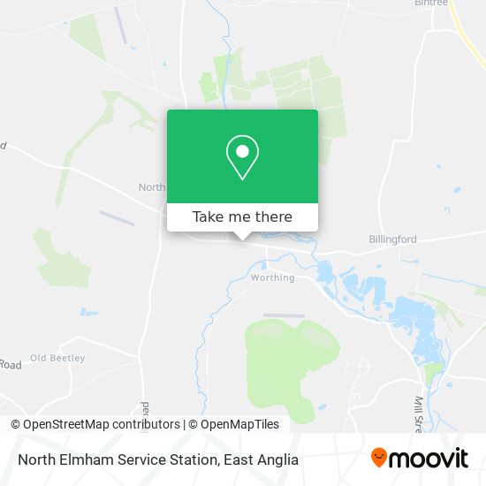 North Elmham Service Station map