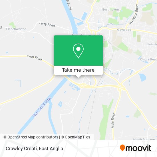 Crawley Creati map