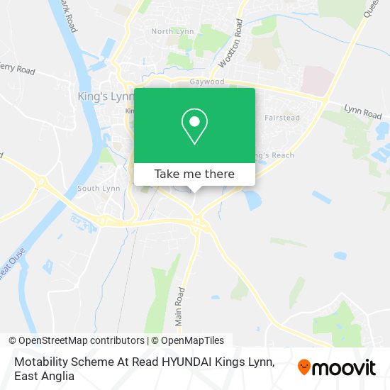 Motability Scheme At Read HYUNDAI Kings Lynn map