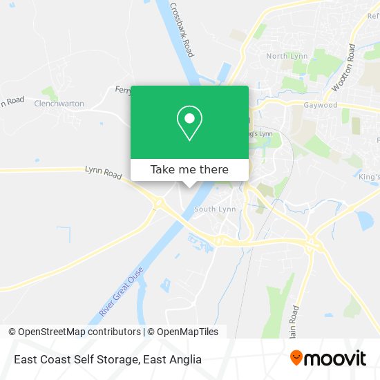 East Coast Self Storage map