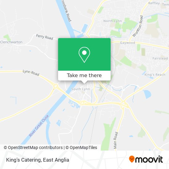 King's Catering map