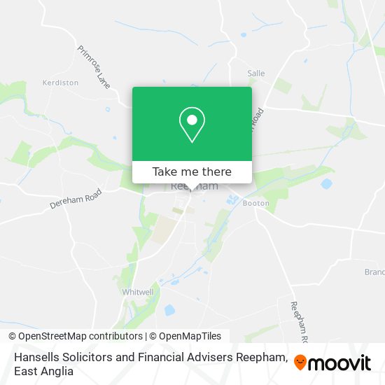 Hansells Solicitors and Financial Advisers Reepham map