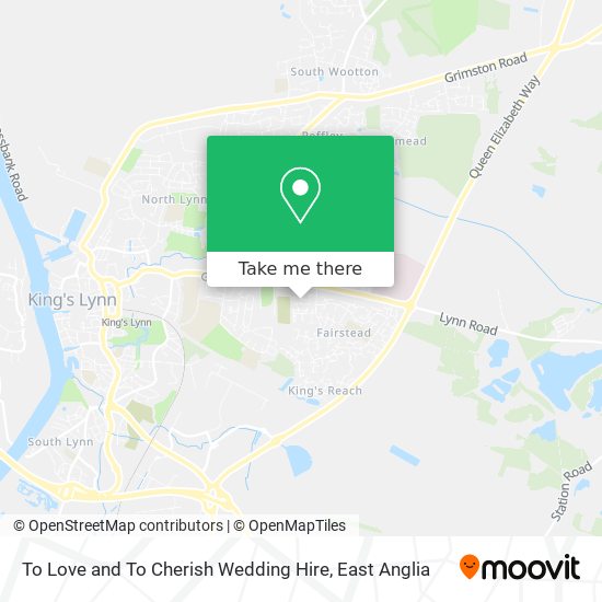 To Love and To Cherish Wedding Hire map