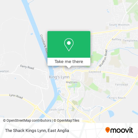 The Shack Kings Lynn map