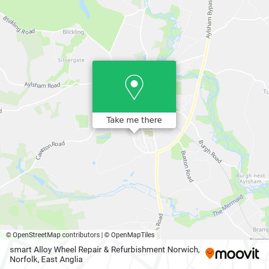 smart Alloy Wheel Repair & Refurbishment Norwich, Norfolk map