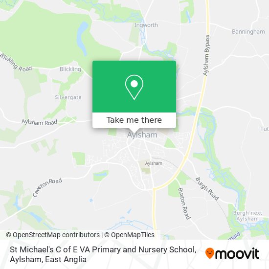 St Michael's C of E VA Primary and Nursery School, Aylsham map